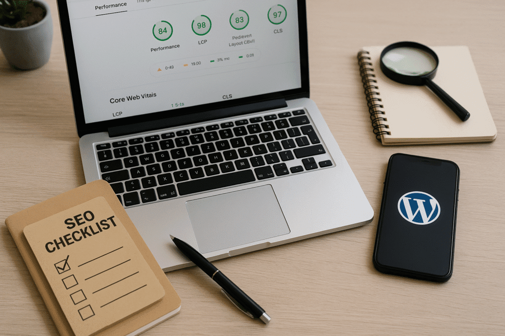 Checklist técnico avançado de SEO para WordPress: do Core Web Vitals ao hosting