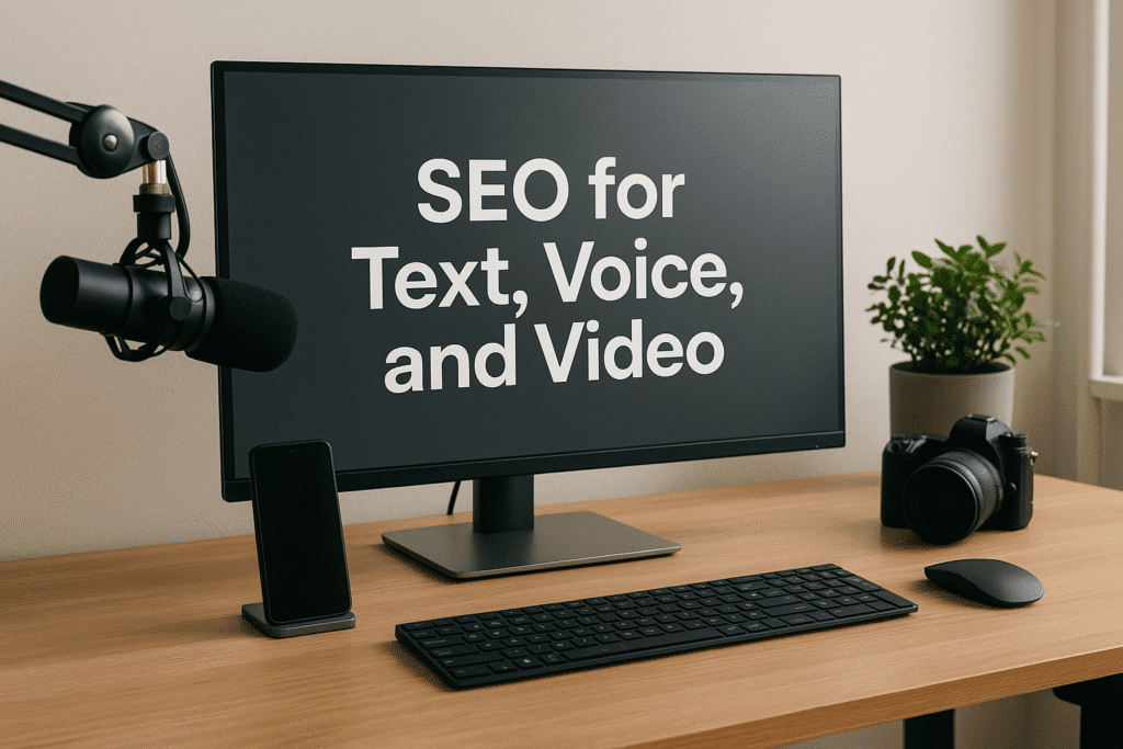 Conteúdo Multimodal: SEO para texto, voz e vídeo
