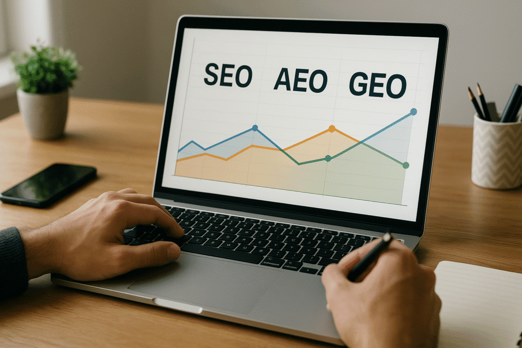 SEO x AEO x GEO: Estratégia híbrida para 2025