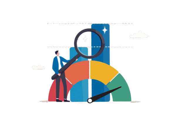 Profissional analisando dados de SEO com foco em performance e resultados no topo do Google